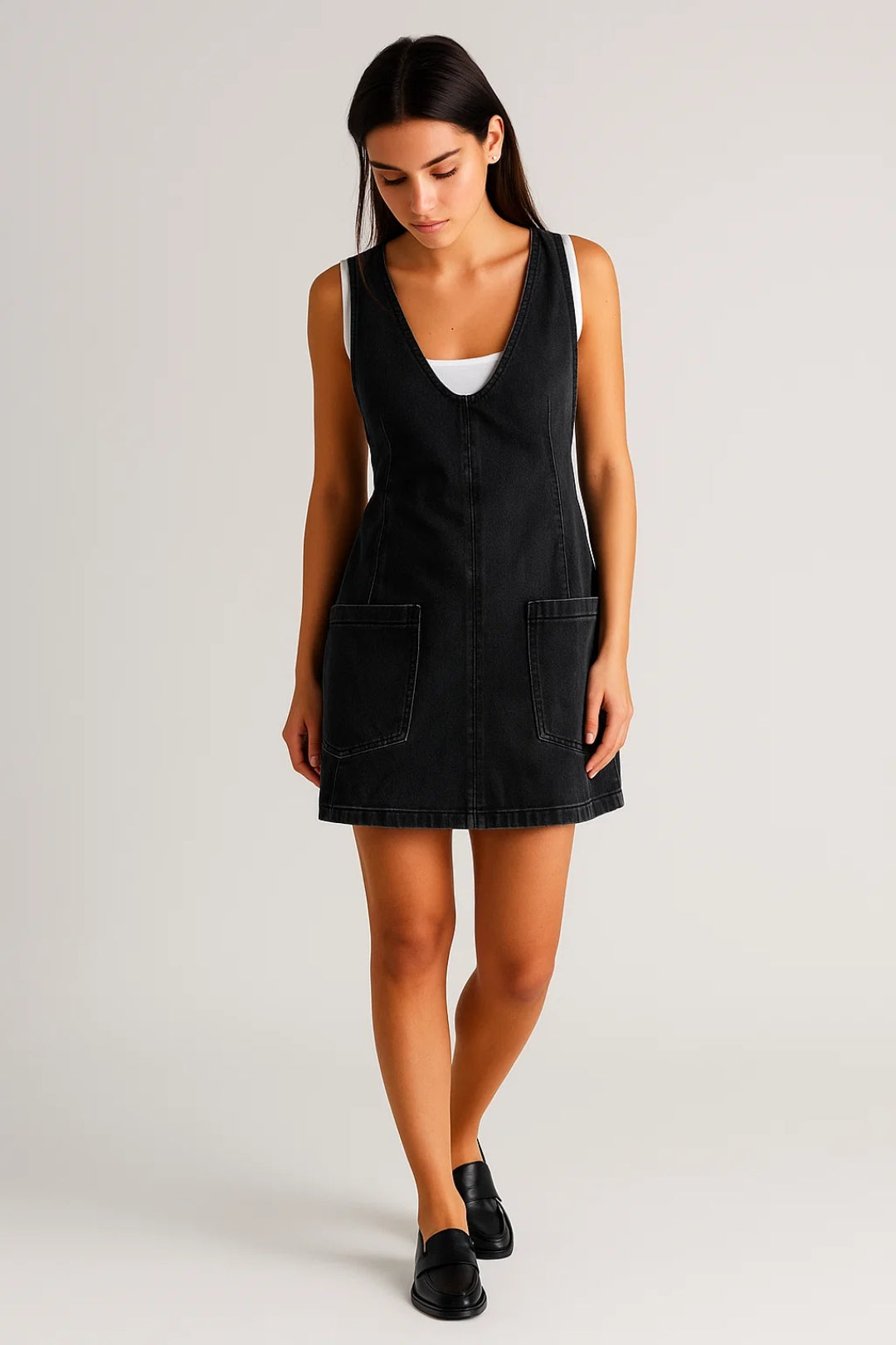 Robe Chasuble en Jean | Coton Denim | Décontractée et Polyvalente