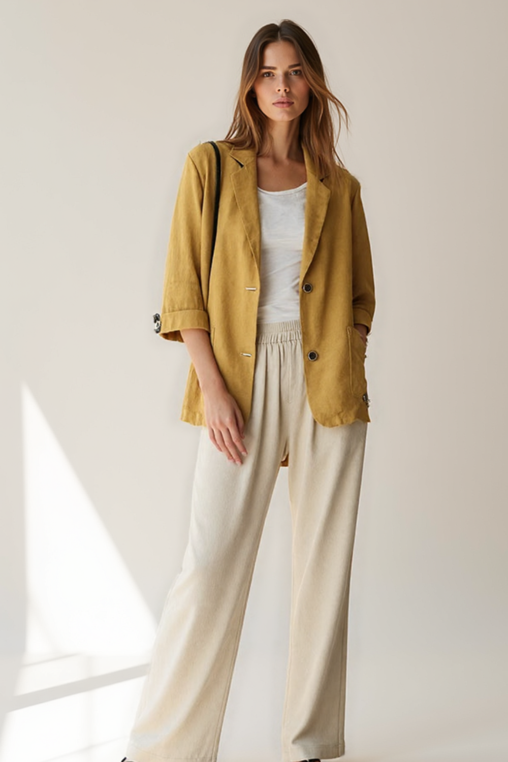 Veste Légère Femme | Coton-Lin Naturel | Style Décontracté Chic
