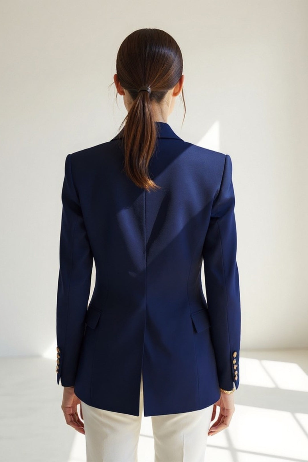 Blazer Femme | Coupe Cintrée et Élégance Classique | Disponible en Blanc, Noir et Bleu Marine