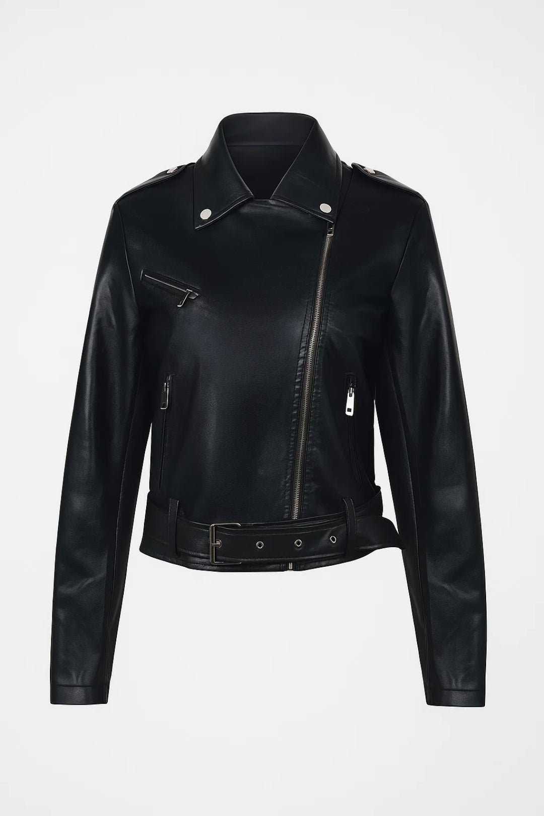 Blouson Biker Classique | Veste zippée pour femme | Style Urbain et Structuré