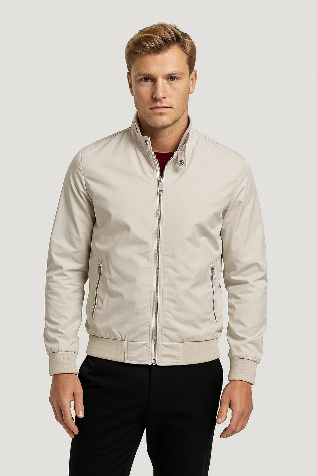 Veste Homme | Blouson Zippé à Col Montant | Moderne, Polyvalente et Chaude pour Hiver