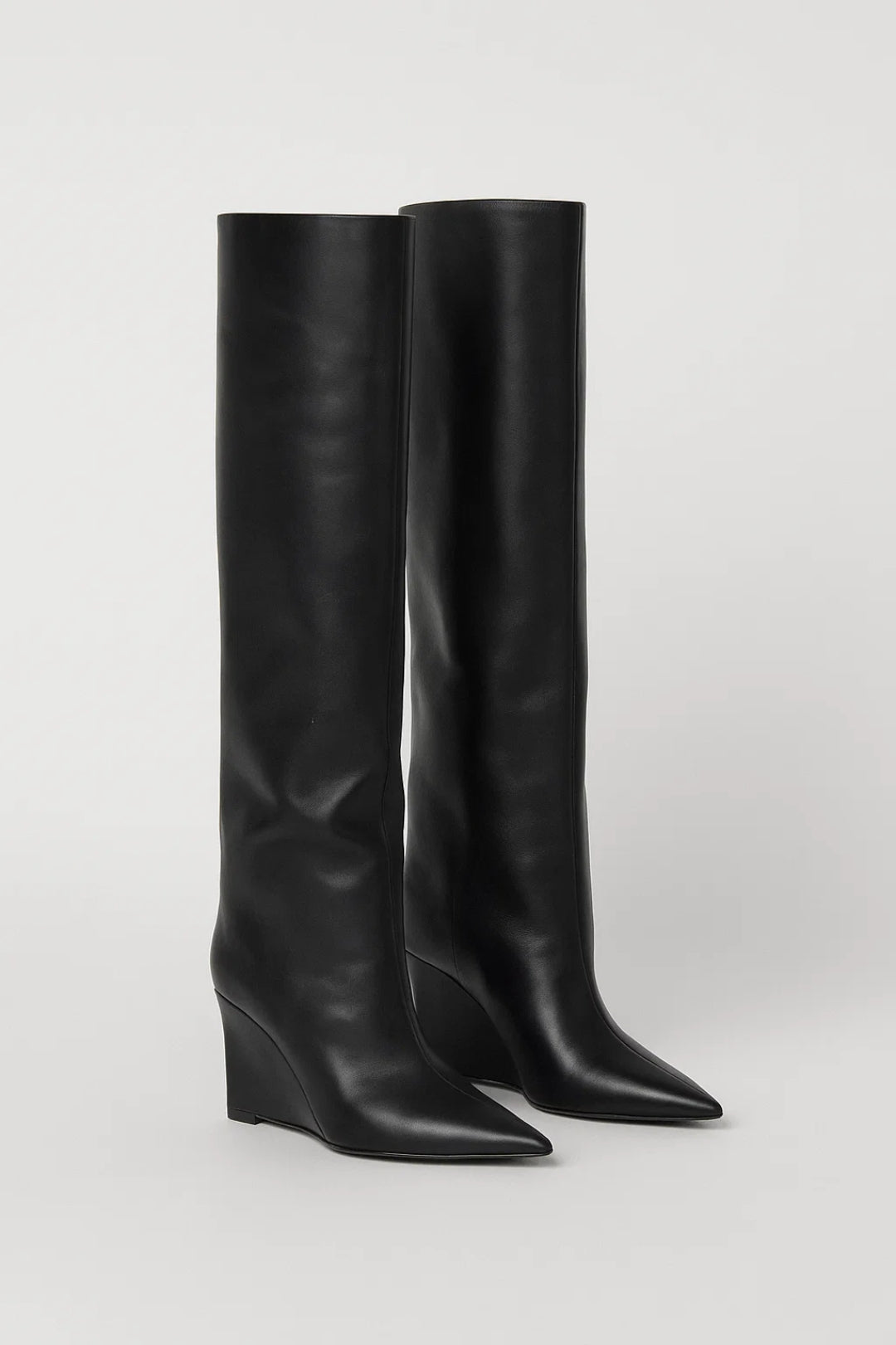 Bottes Hautes à Talon Compensé | Bottes Pointues Femme | Élégantes et Contemporaines