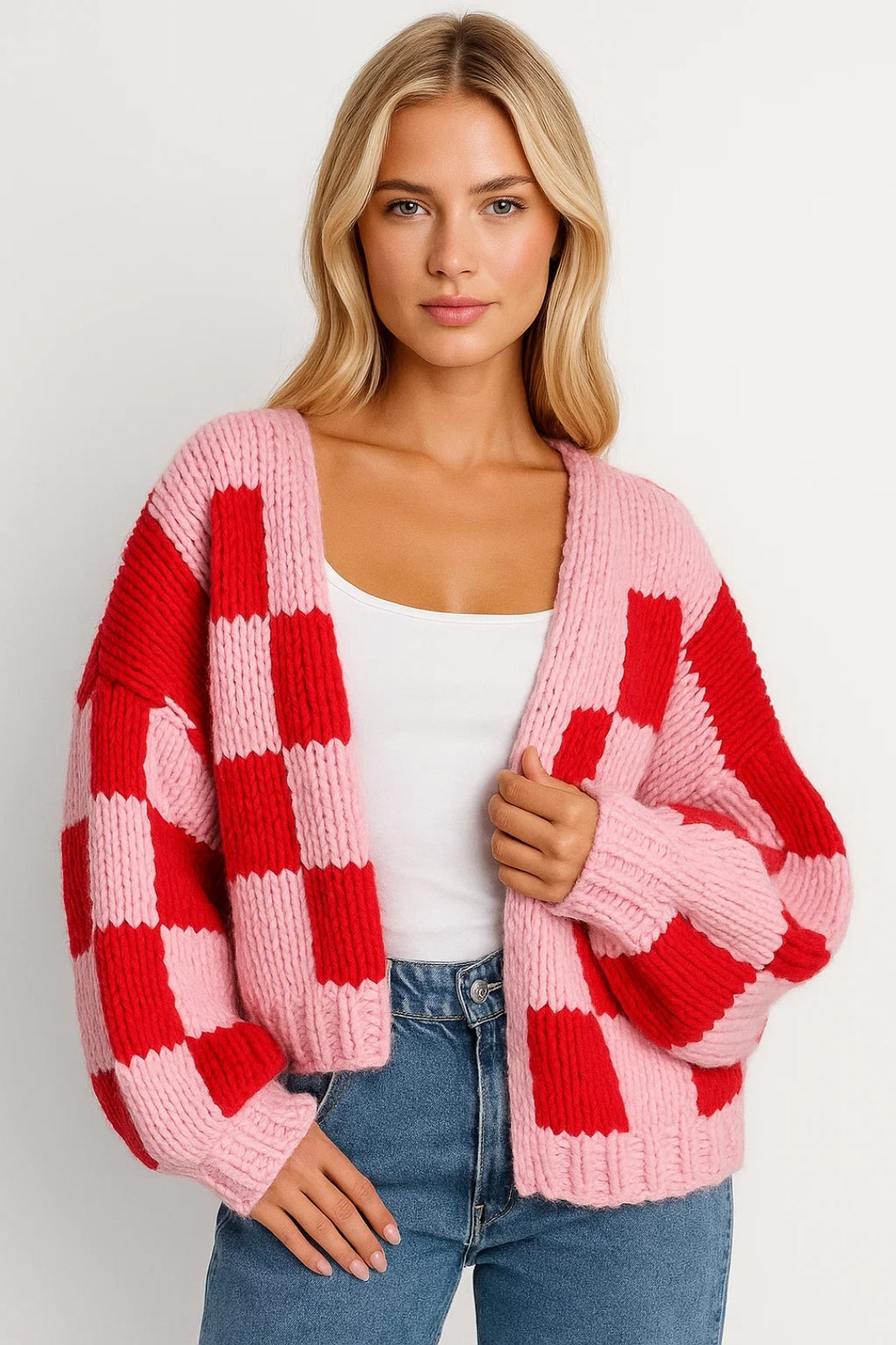 Cardigan à Carreaux | Gilet Femme | Original et Confortable