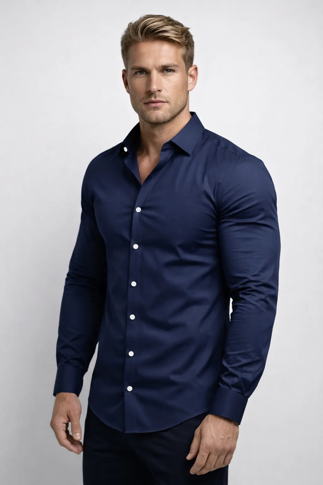 Chemise Homme - Coupe Muscle Ajustée Col Classique | Chic