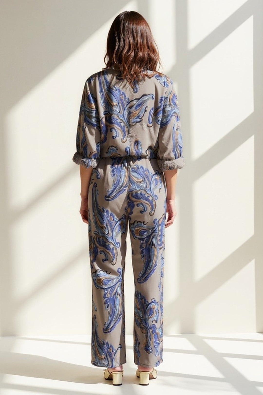Combinaison à Motif Cachemire | Fluide et Confortable | Style Bohème