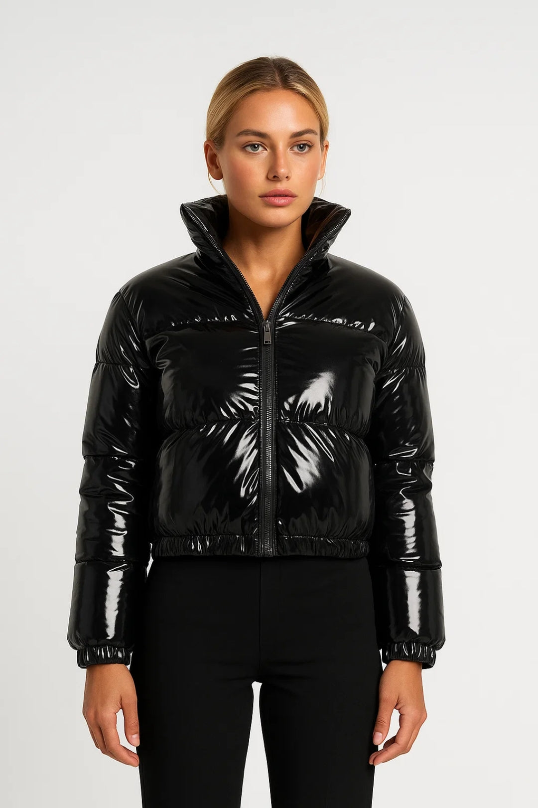 Doudoune courte brillante | Veste matelassée pour femme | Légère et respirante