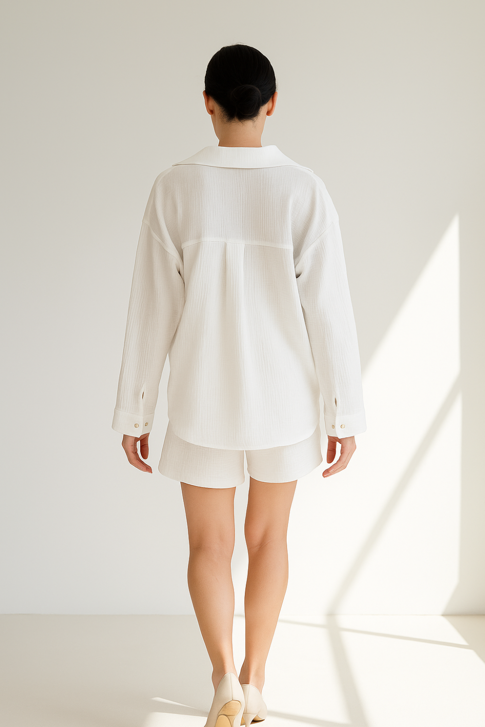 Ensemble d'Été Femme | 100% Coton Gaufré | Coupe Décontractée