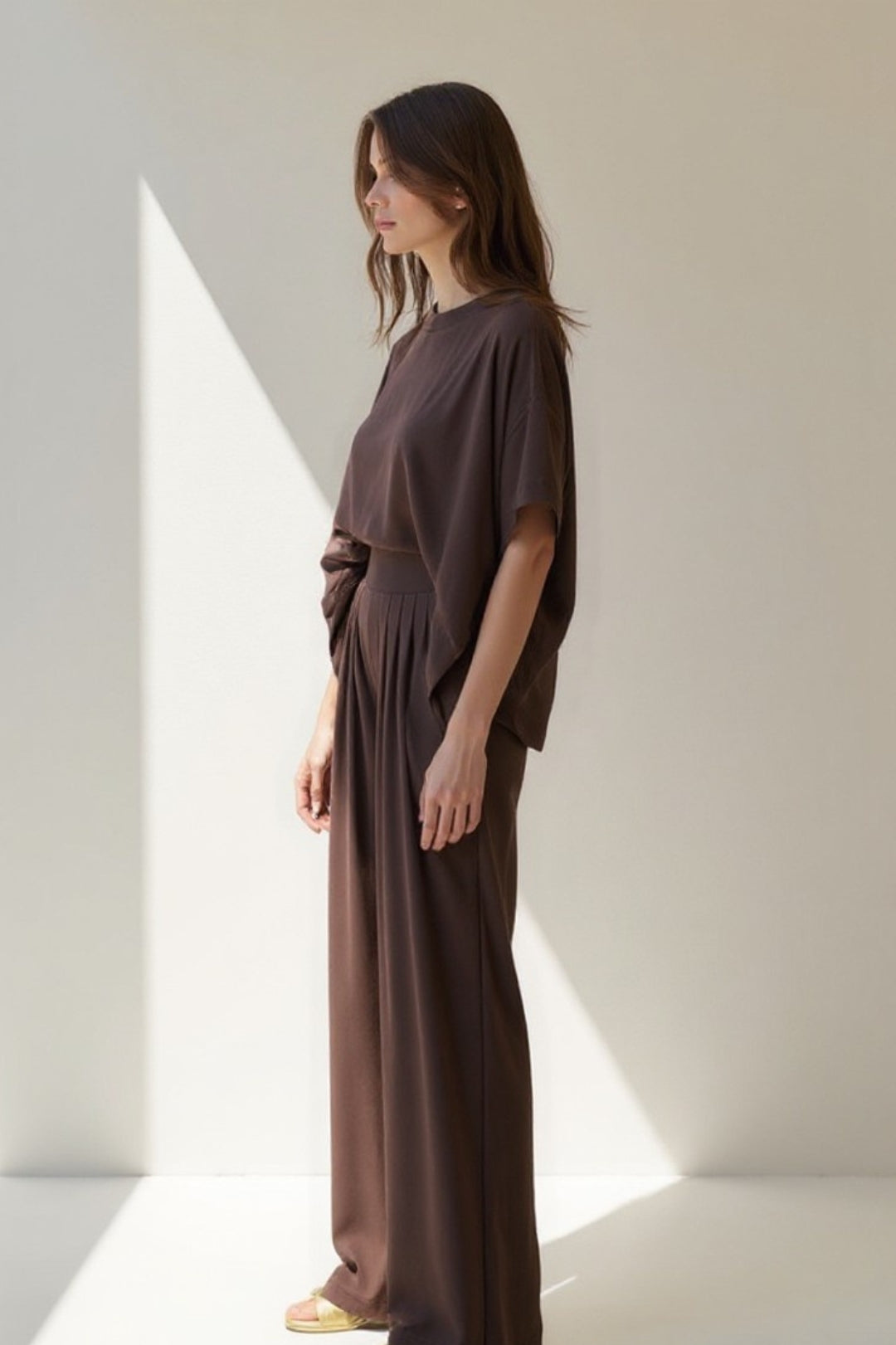 Ensemble Décontracté Deux Pièces | Haut Oversize & Pantalon Plissé | Confort Élégant