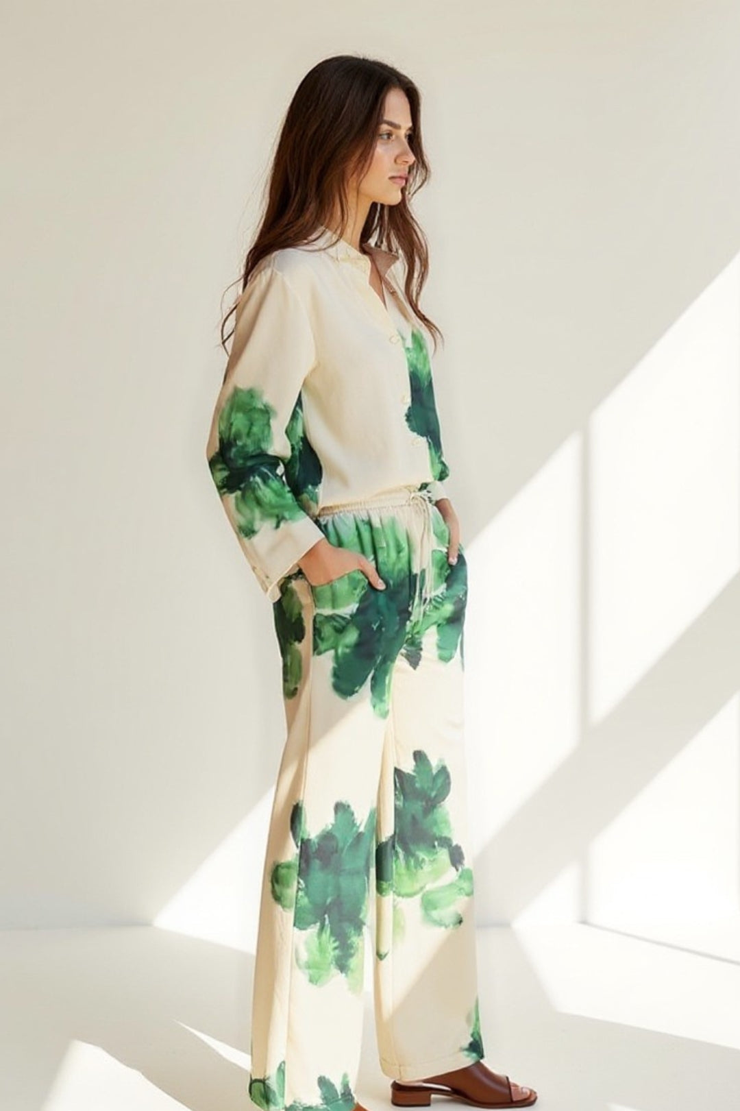 Ensemble Décontracté à Imprimé Floral | Deux Pièces | Léger et Stylé
