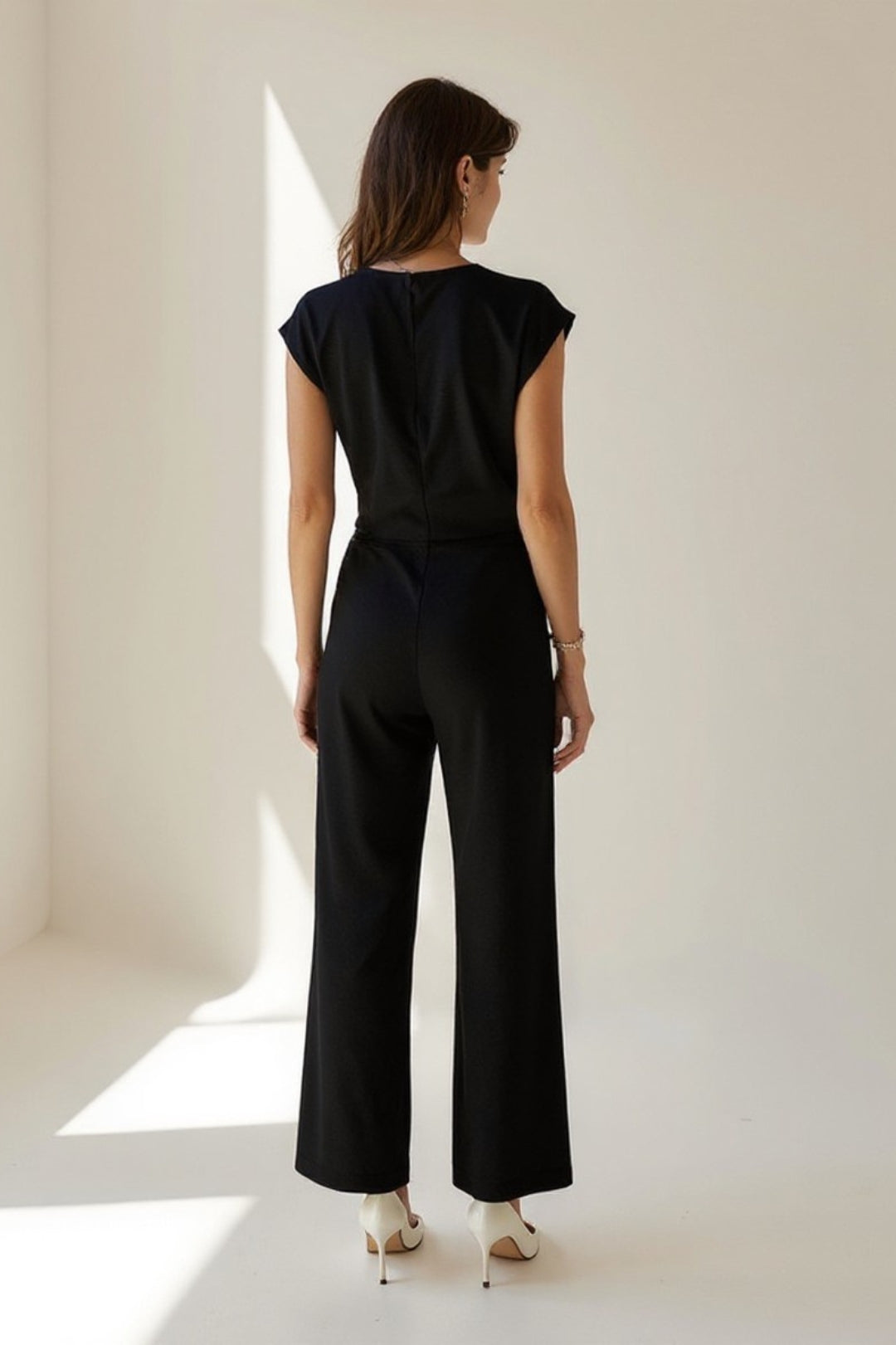Ensemble Deux Pièces avec Haut à Nouer et Pantalon Taille Haute | Élégant et Moderne | Noir