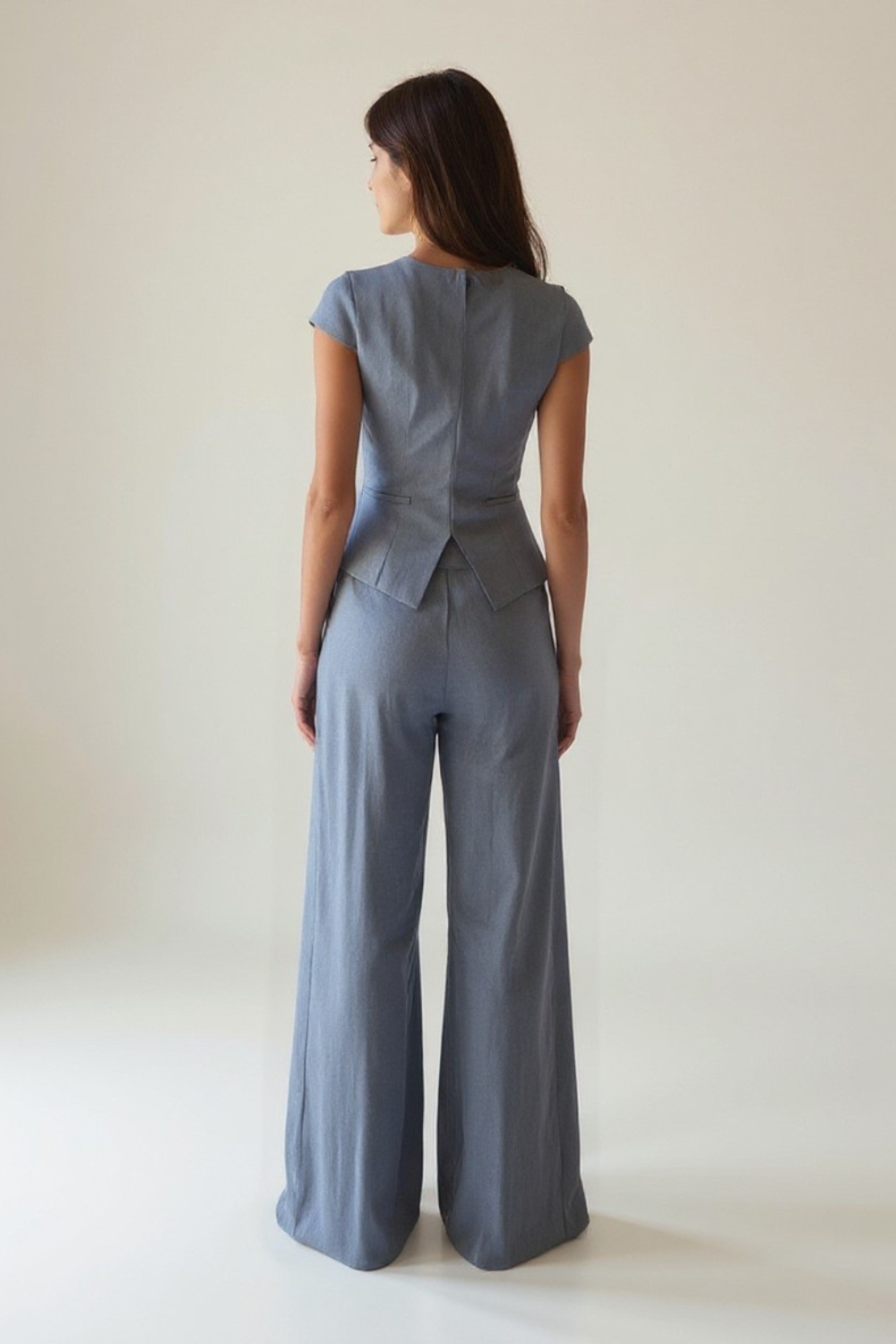 Ensemble Femme | Pantalon Large & Veste Cintrée | Élégant et Structuré
