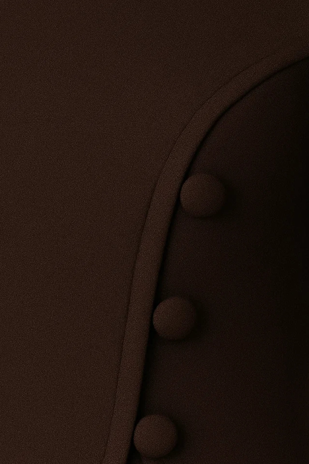 Ensemble Long Asymétrique avec Pantalon | Style Élégant Structuré | Marron Foncé