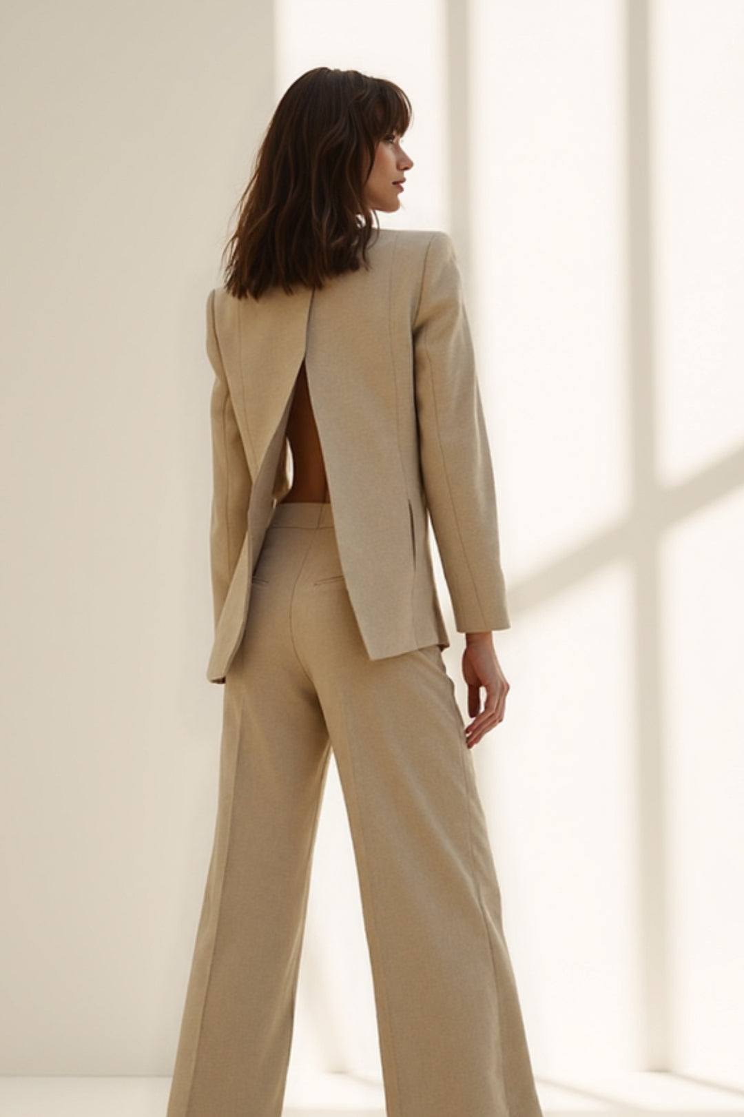Ensemble Pantalon et Blazer | Beige | Élégant et Moderne