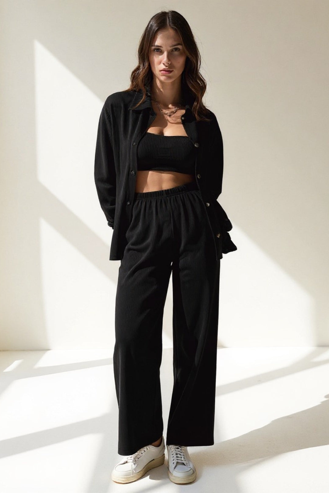 Ensemble Pantalon et Veste | Tissu Côtelé | Chic et Confortable