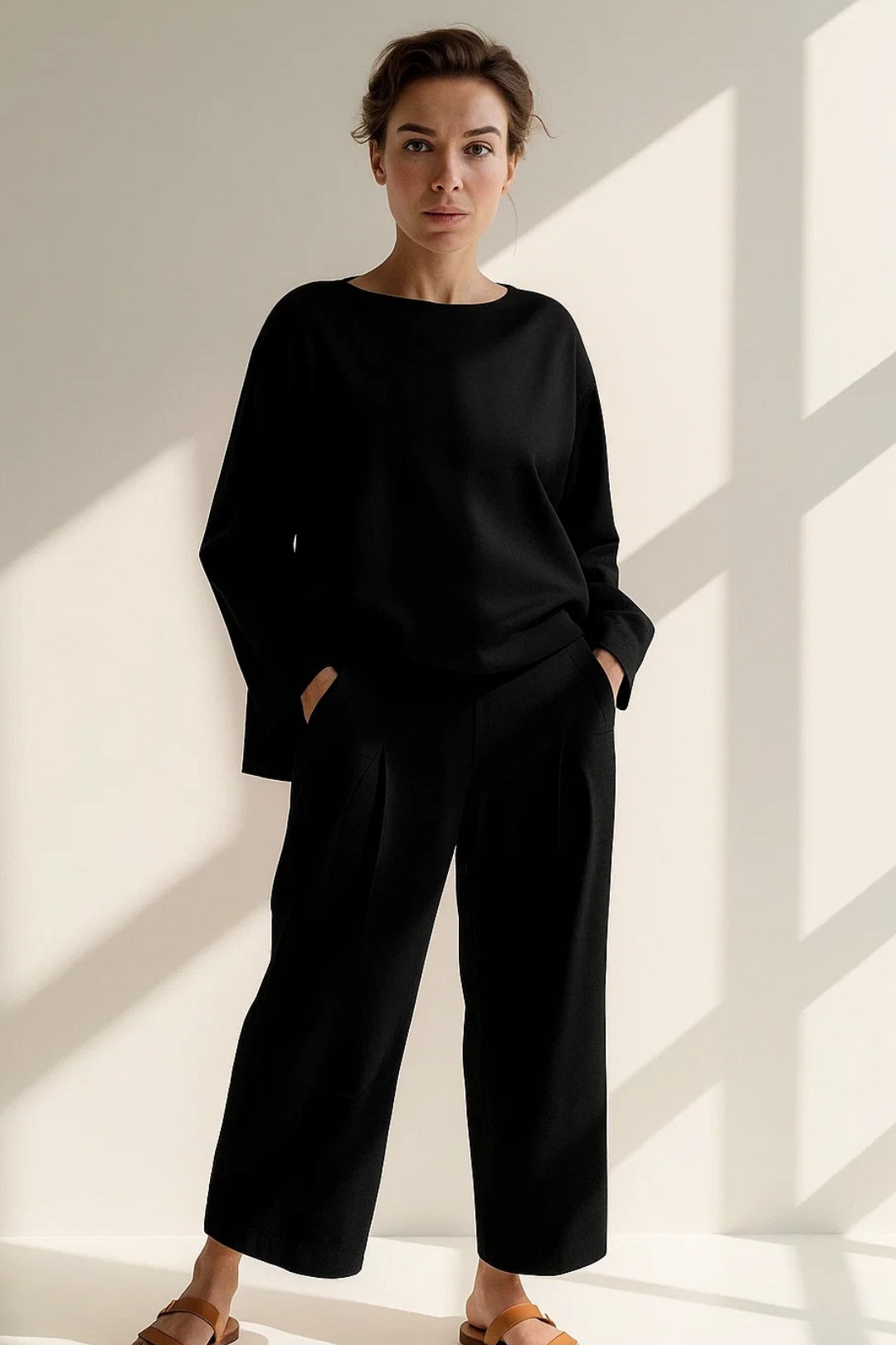 Ensemble Pull et Pantalon | Tissu Fluide | Élégant et Confortable
