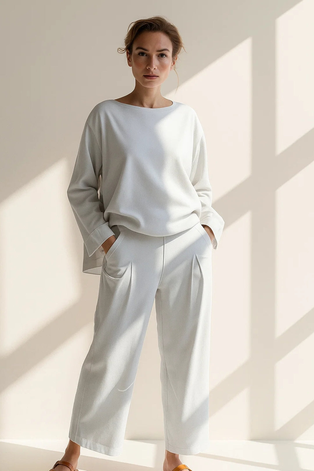 Ensemble Pull et Pantalon | Tissu Fluide | Élégant et Confortable