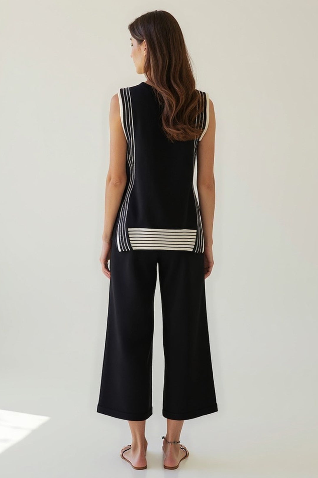 Ensemble Sans Manches à Rayures | Deux Pièces | Chic et Confortable