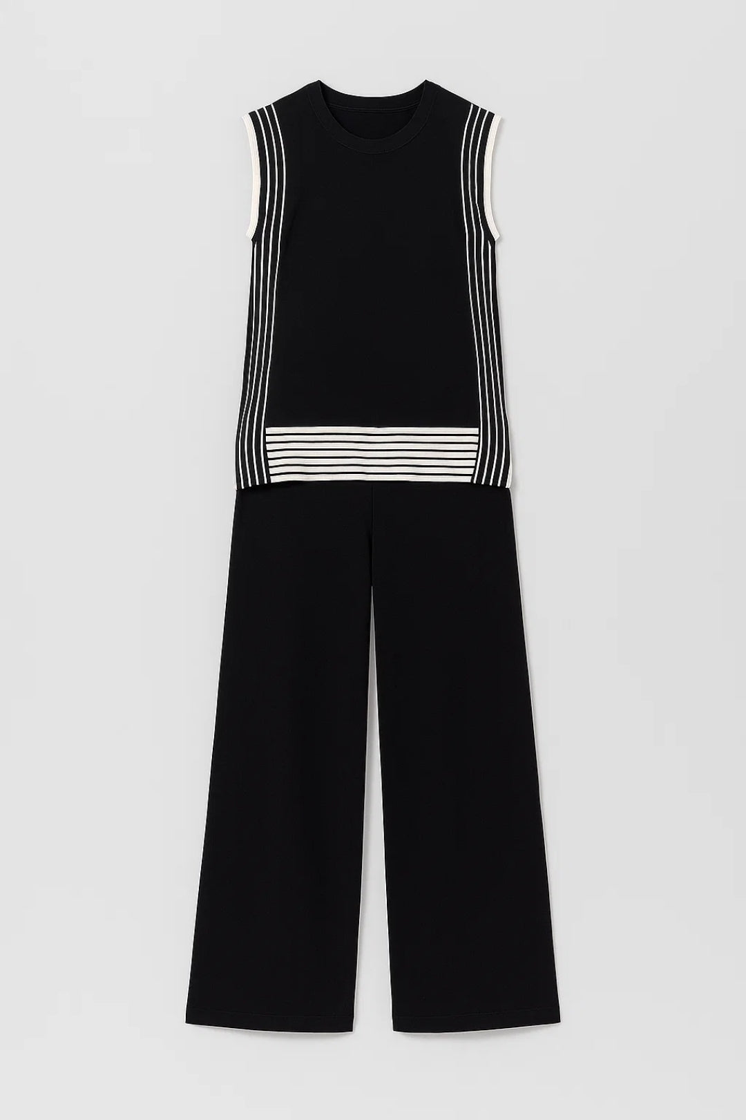Ensemble Sans Manches à Rayures | Deux Pièces | Chic et Confortable