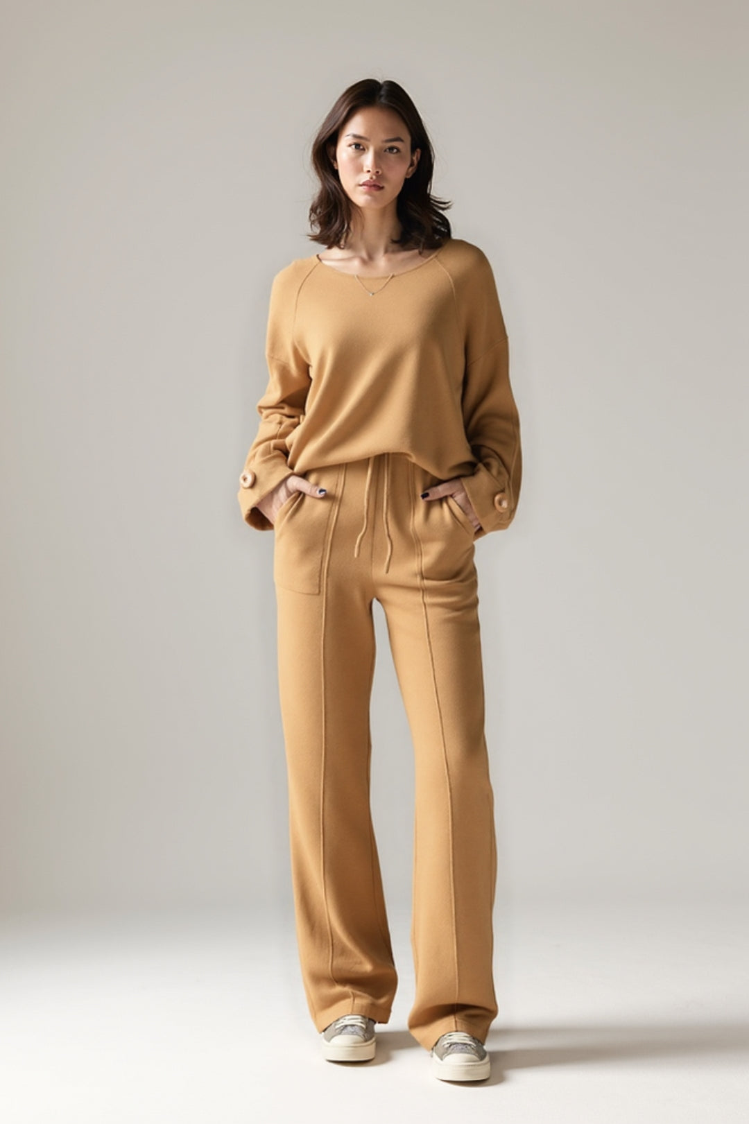 Ensemble Tricot Décontracté | Deux Pièces | Confort et Élégance