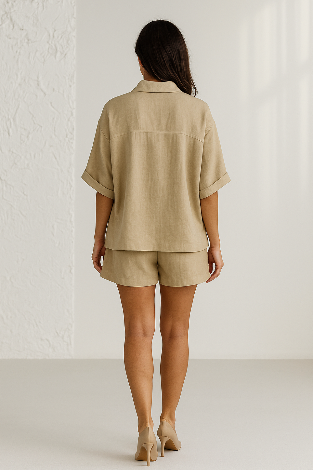 Ensemble d’Été Femme | Chemise Ample et Short | Léger et Décontracté