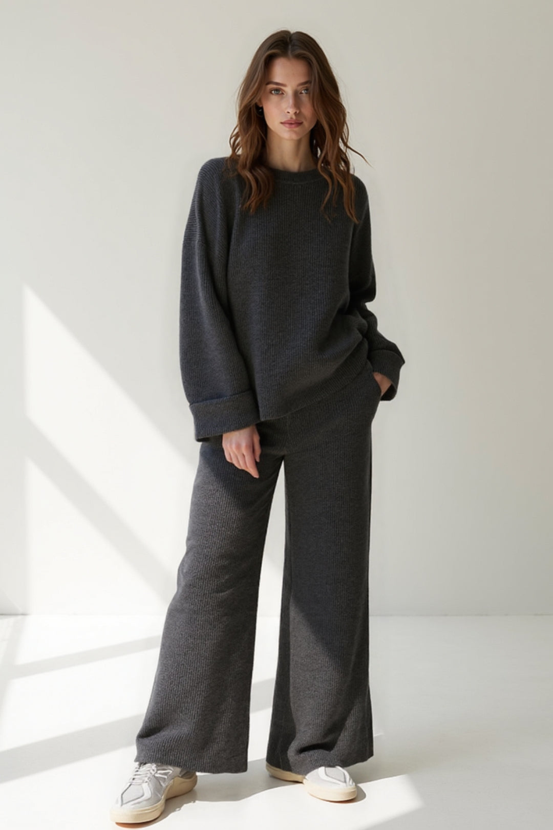 Ensemble pull et pantalon en maille | Maille douce | Confort décontracté