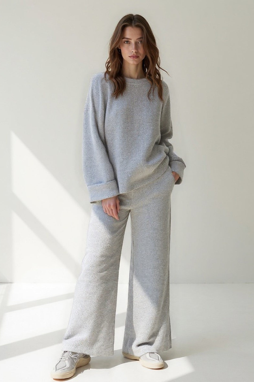Ensemble pull et pantalon en maille | Maille douce | Confort décontracté