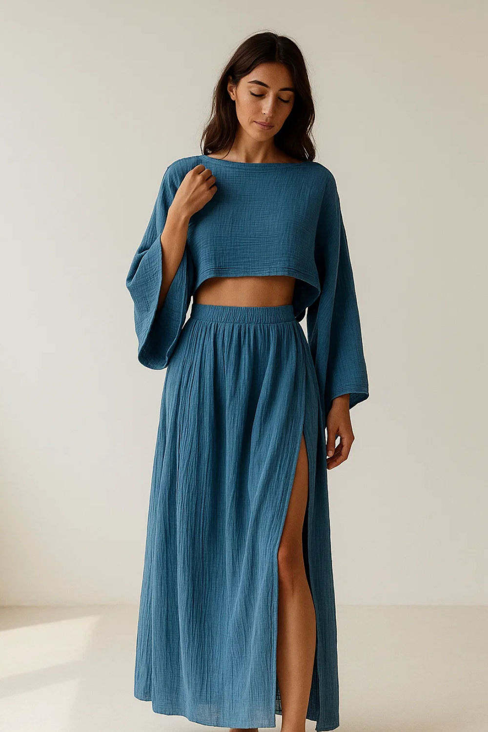 Ensemble Lin Femme | Tissu Aérien | Coupe Décontractée