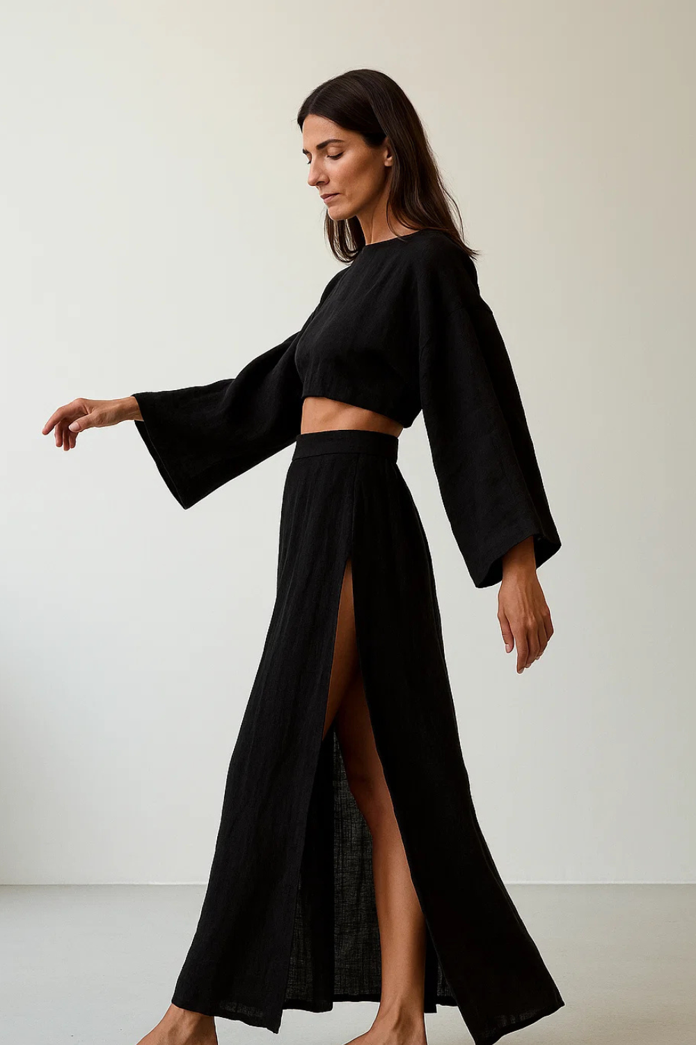 Ensemble Lin Femme | Tissu Aérien | Coupe Décontractée