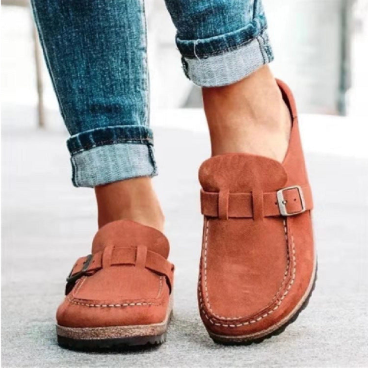 Inès - Mules Orthopédiques Femme à Boucle avec Semelle Ergonomique Style Bohème