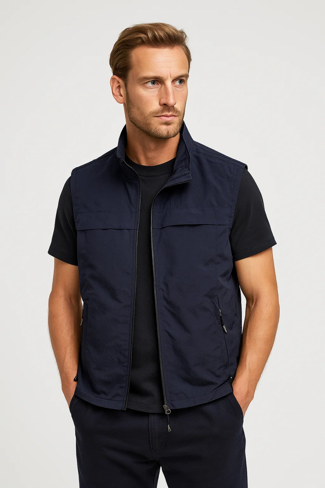 Veste Sans Manches Homme | zippée | chaleur légère pour Mi-Saison