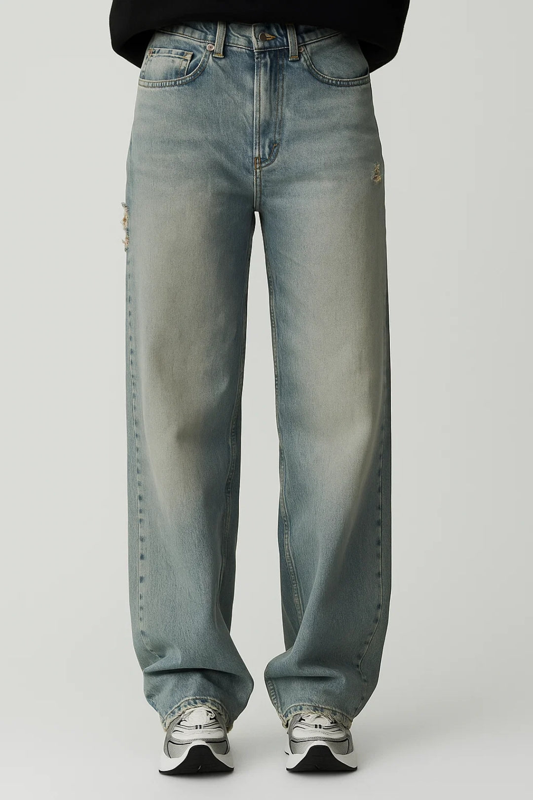 Jean Femme | wide leg destroy | coupe large moderne pour Mi-Saison