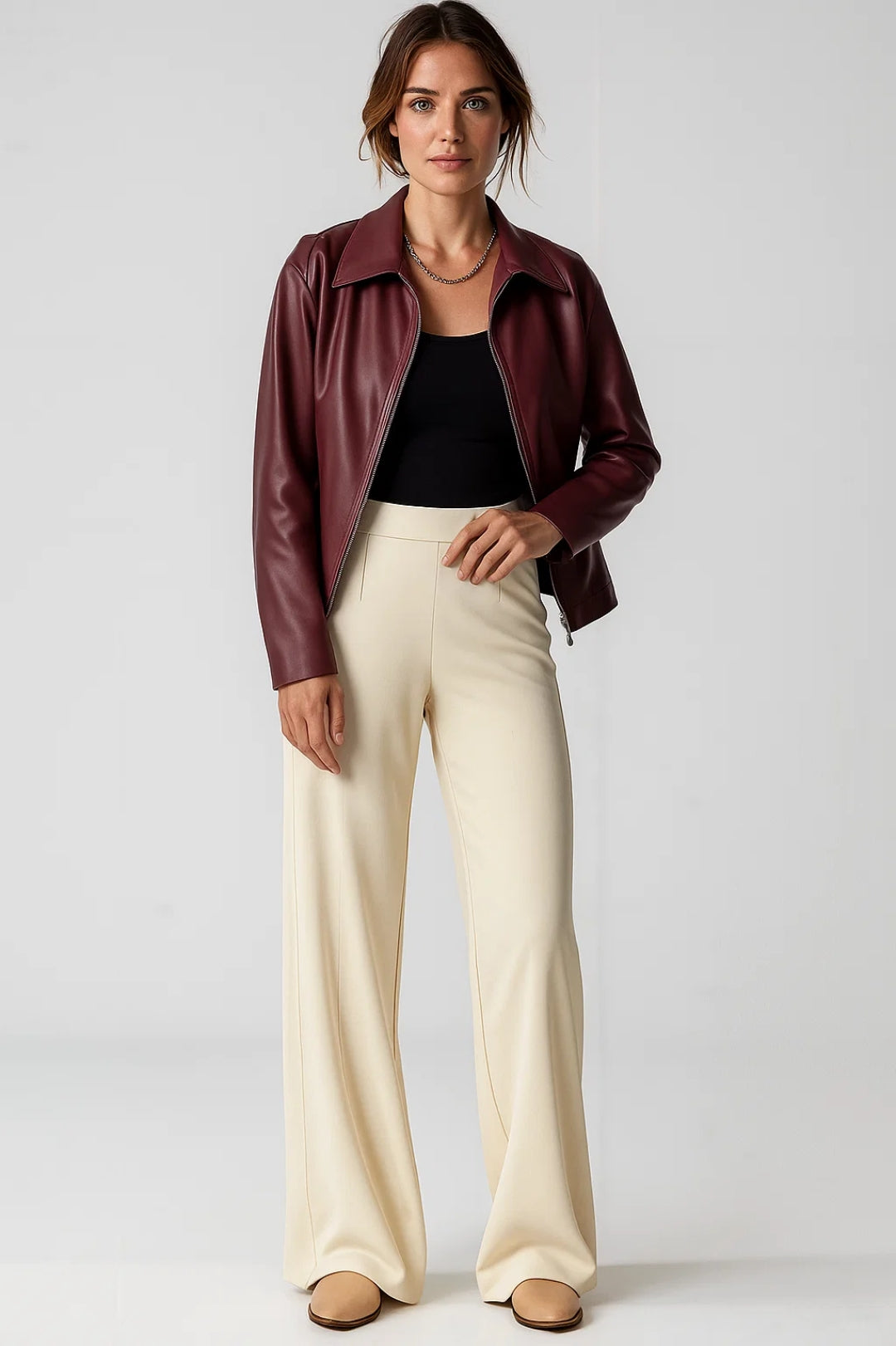 Manteau Court en Similicuir | Moderne et Élégant | Confort au Quotidien