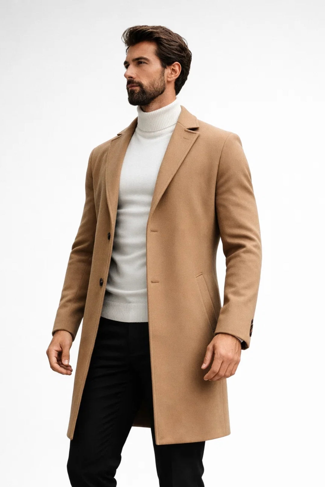 Manteau long Homme | élégant & classique | coupe structurée pour Hiver