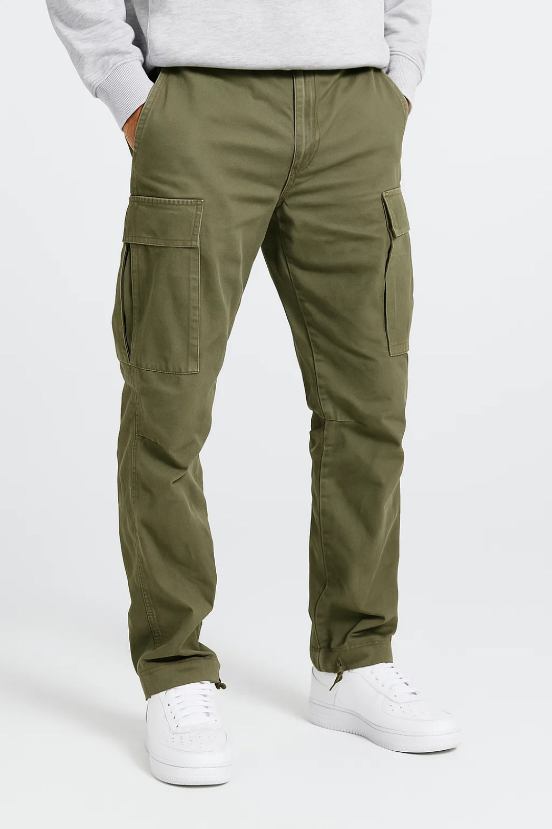Pantalon Cargo Homme - Coupe Large Poches Latérales Zippées | Casual