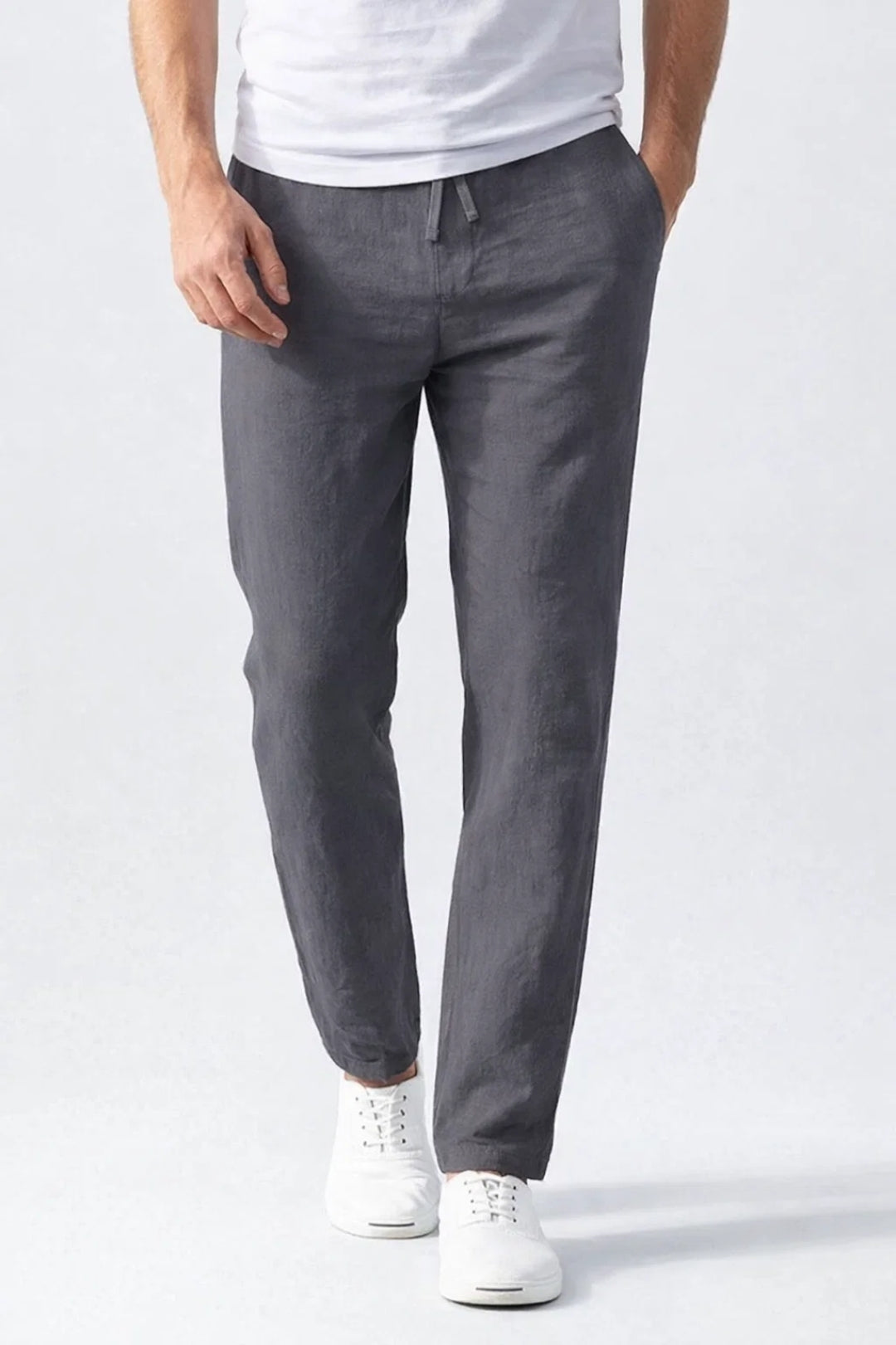 Pantalon Homme | lin & léger | taille élastique cordon pour Printemps