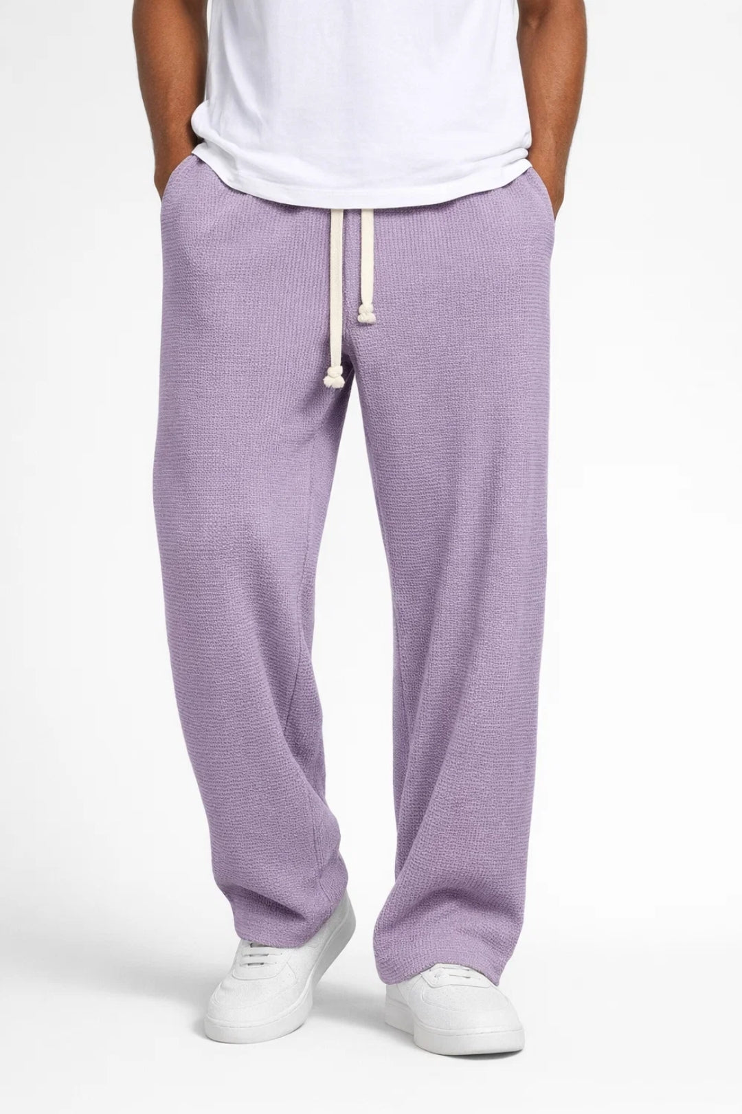 Pantalon Homme | tenue lounge & style décontracté taille élastiquée ajustable pour Été