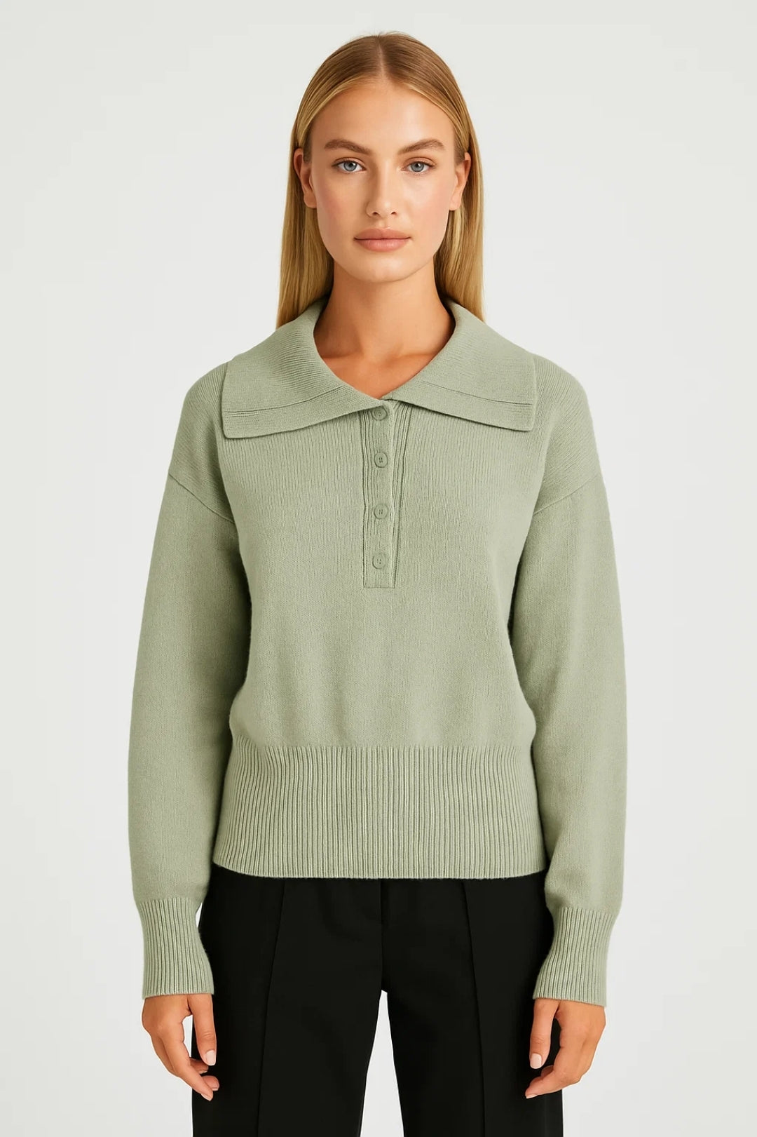 Pull à Col Polo | Pull Femme | Élégant et Ajusté