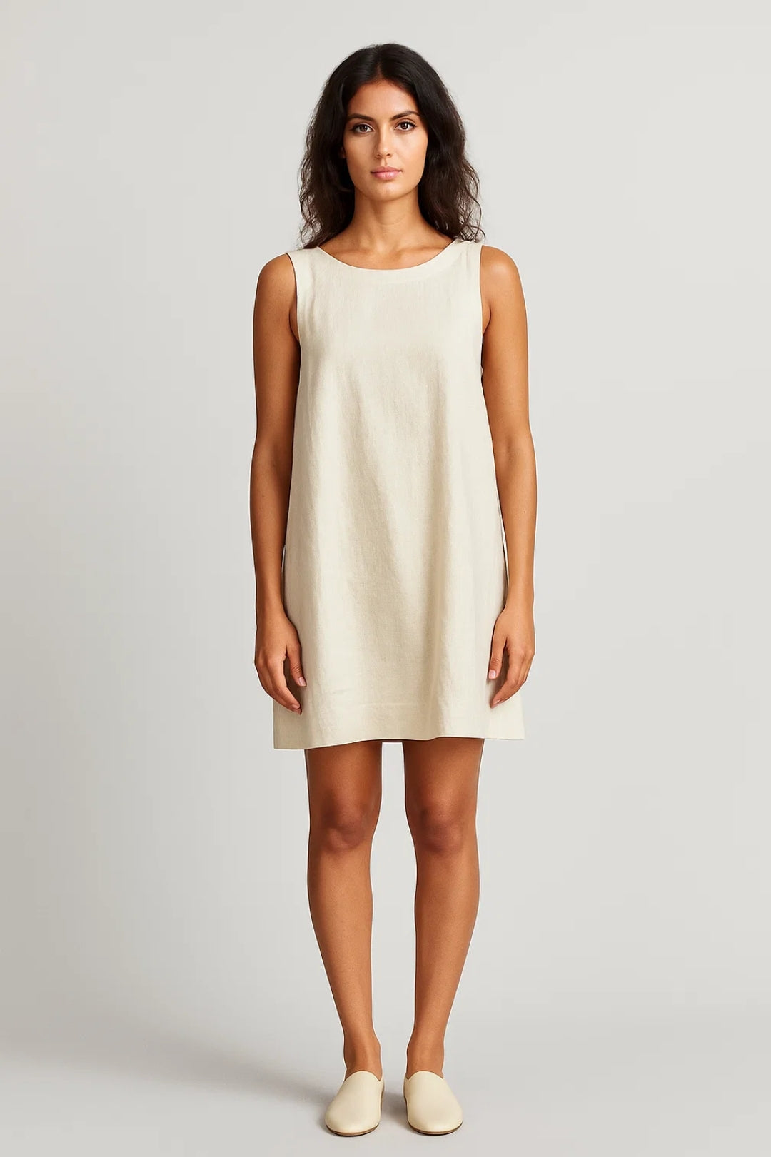 Robe Courte Sans Manches | Robe Droite Femme | Légère et Respirante