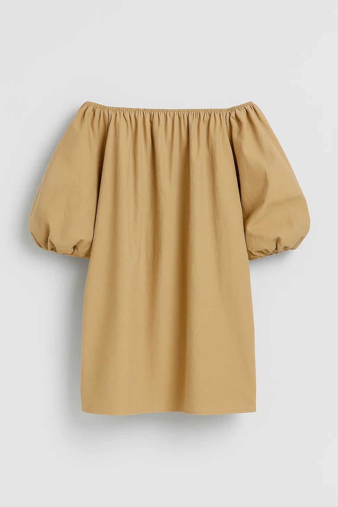 Robe Courte Épaules Dénudées | Coton Léger | Volume Moderne