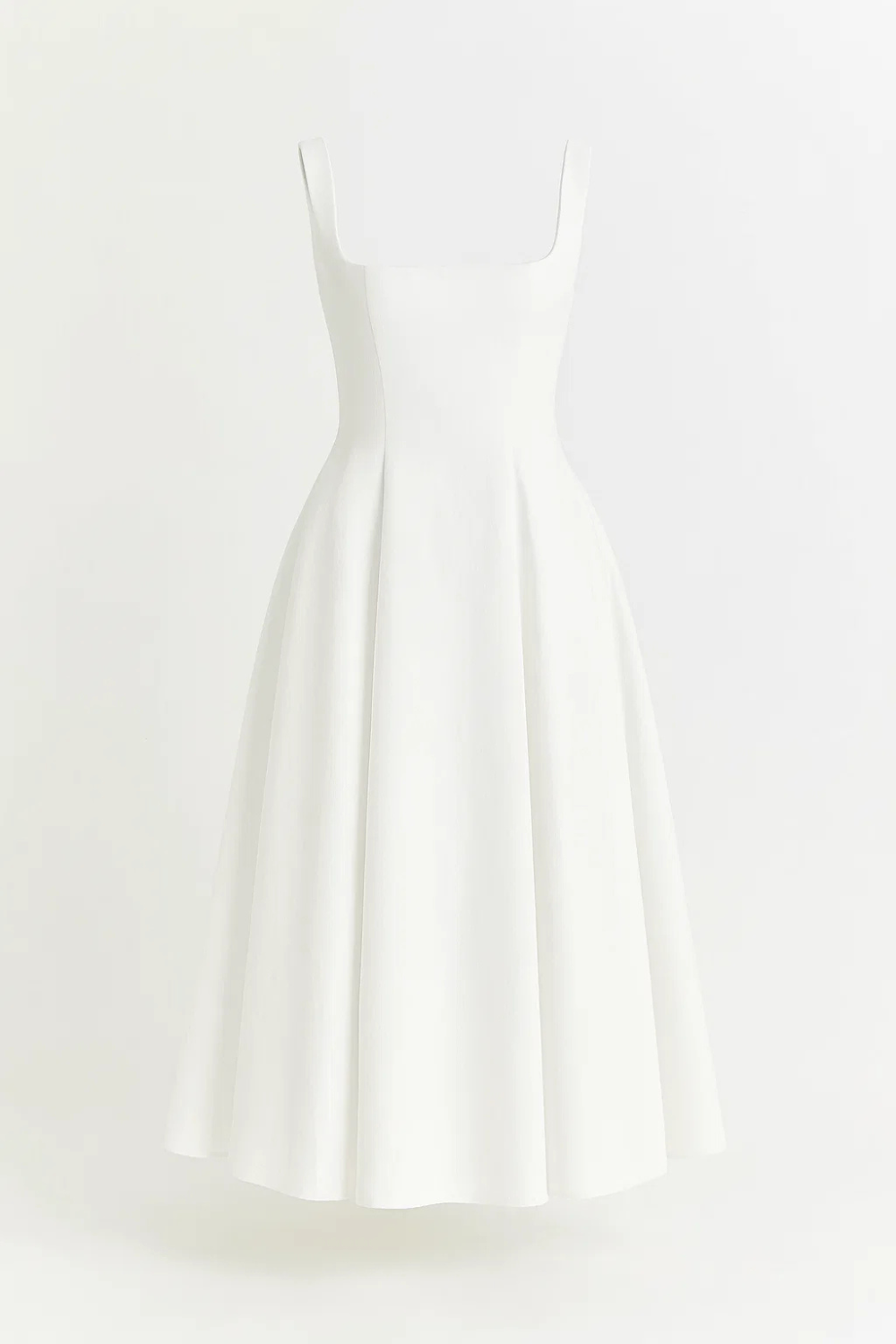 Robe Évasée Femme | Encolure Carrée Élégante | Tissu Fluide Stretch