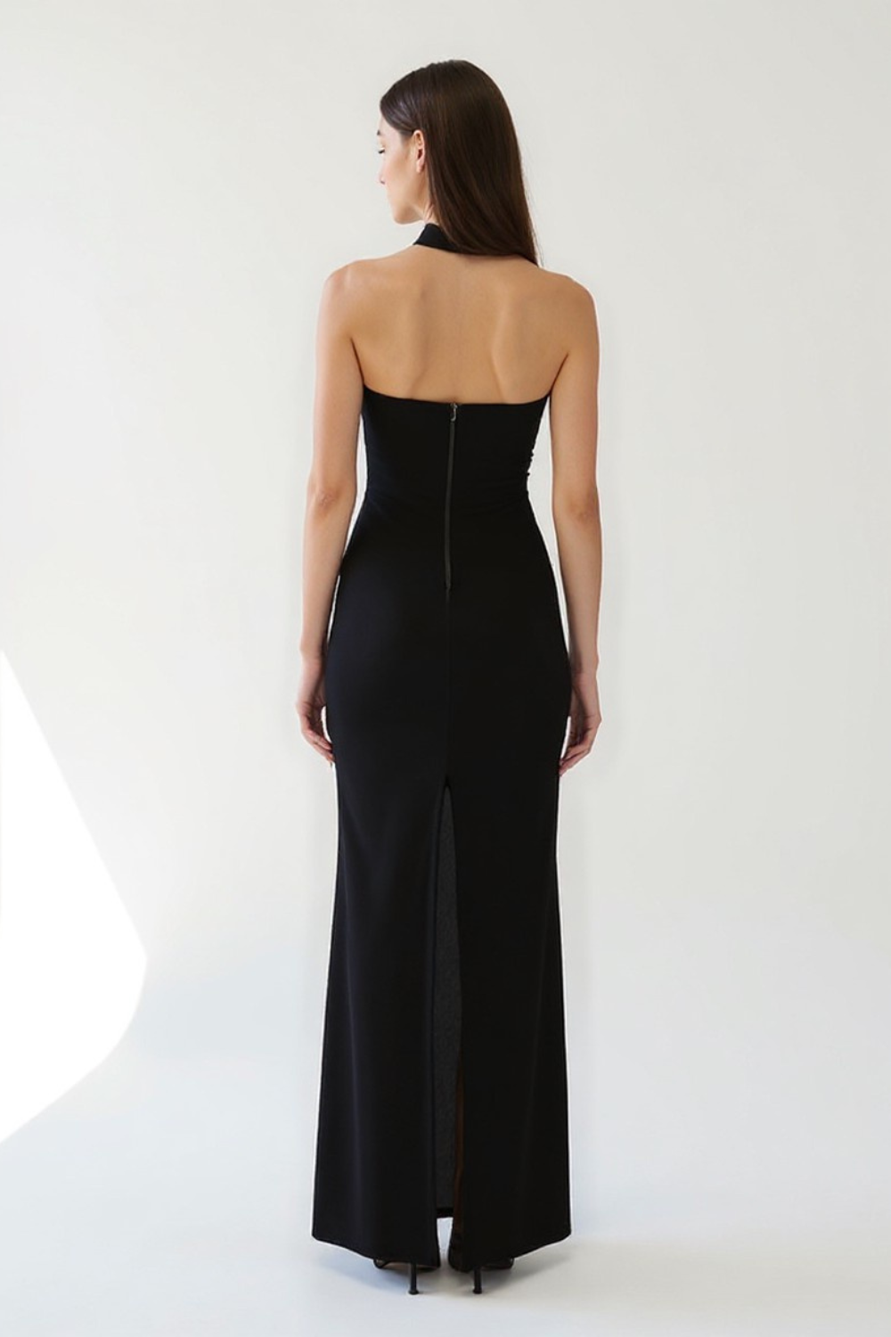 Robe Longue Femme | Dos Nu Élégant | Fente Haute Asymétrique