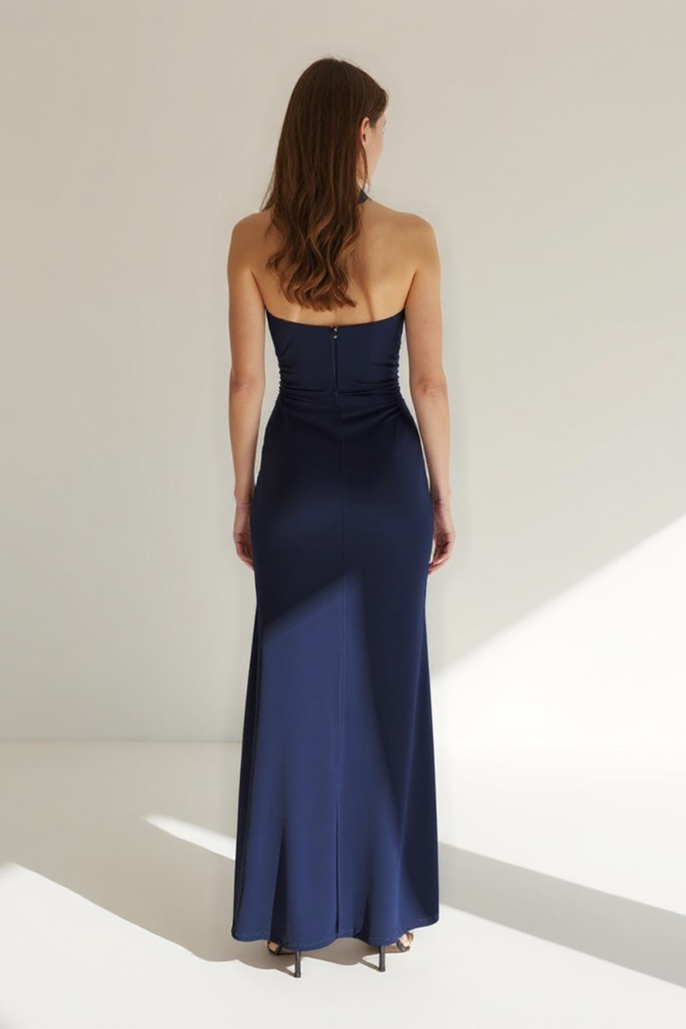 Robe Longue Femme Été | Dos Nu Élégant | Tissu Fluide et Léger