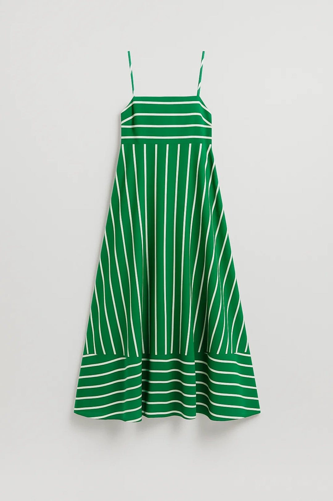 Robe Longue à Bretelles Fines | Rayée | Coupe Fluide
