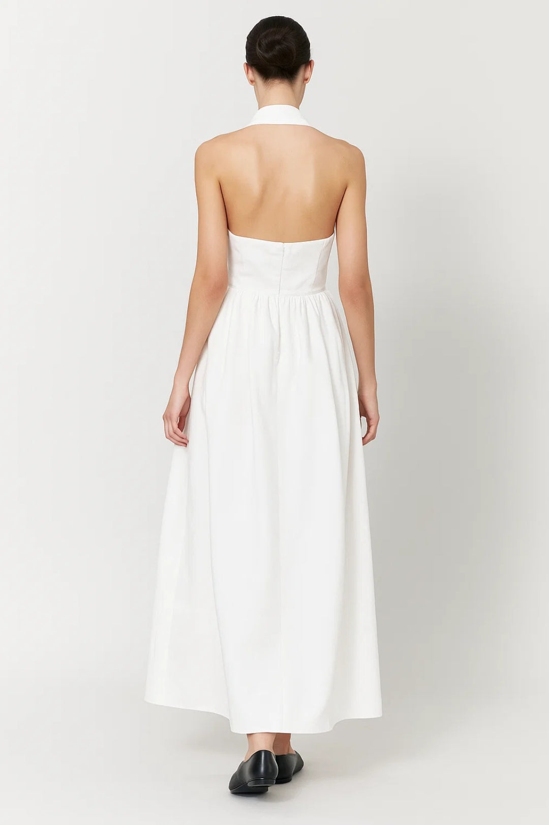 Robe Longue à Dos Nu | Lin et Coton | Élégante et Respirante
