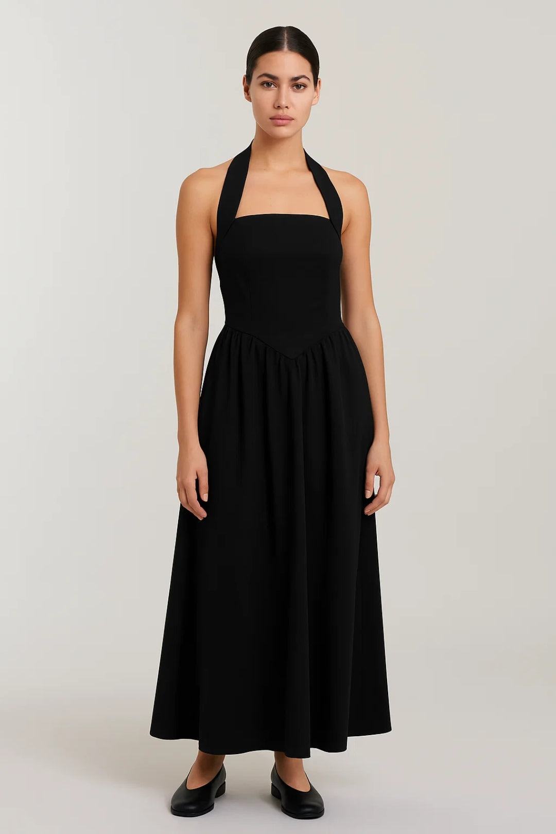 Robe Longue à Dos Nu | Lin et Coton | Élégante et Respirante