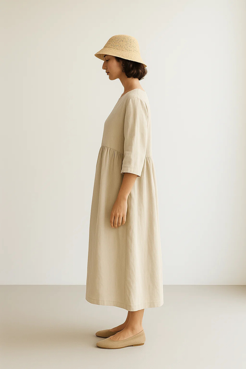 Robe Longue Femme | Coton Naturel | Coupe Ample et Confortable