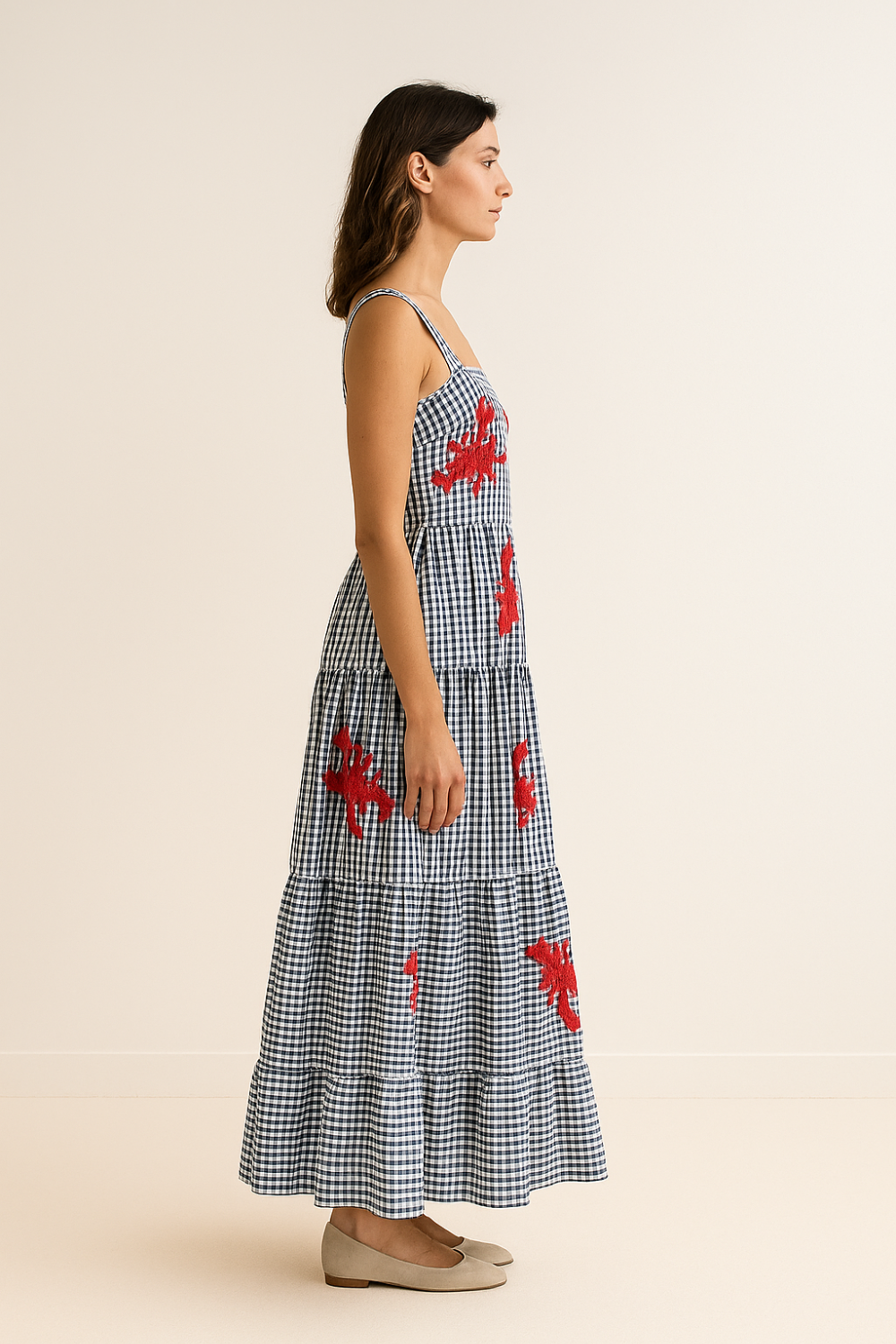 Robe Longue Femme | Coton Léger | Broderies Ludiques