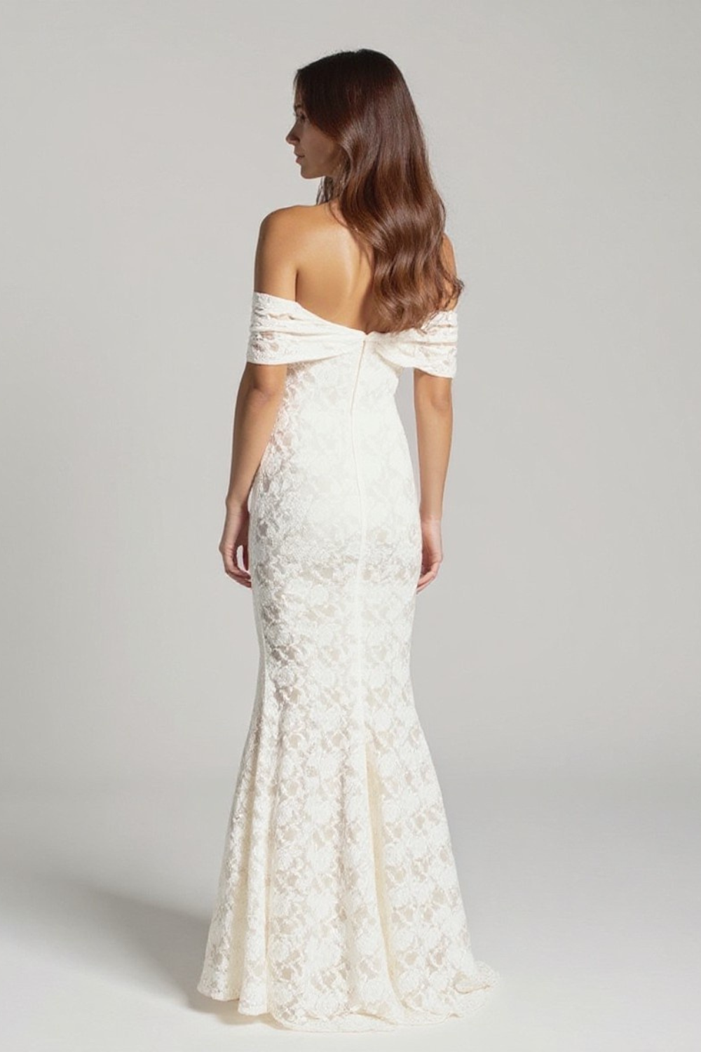 Robe Longue Femme | Épaules Dénudées | Dentelle Élégante