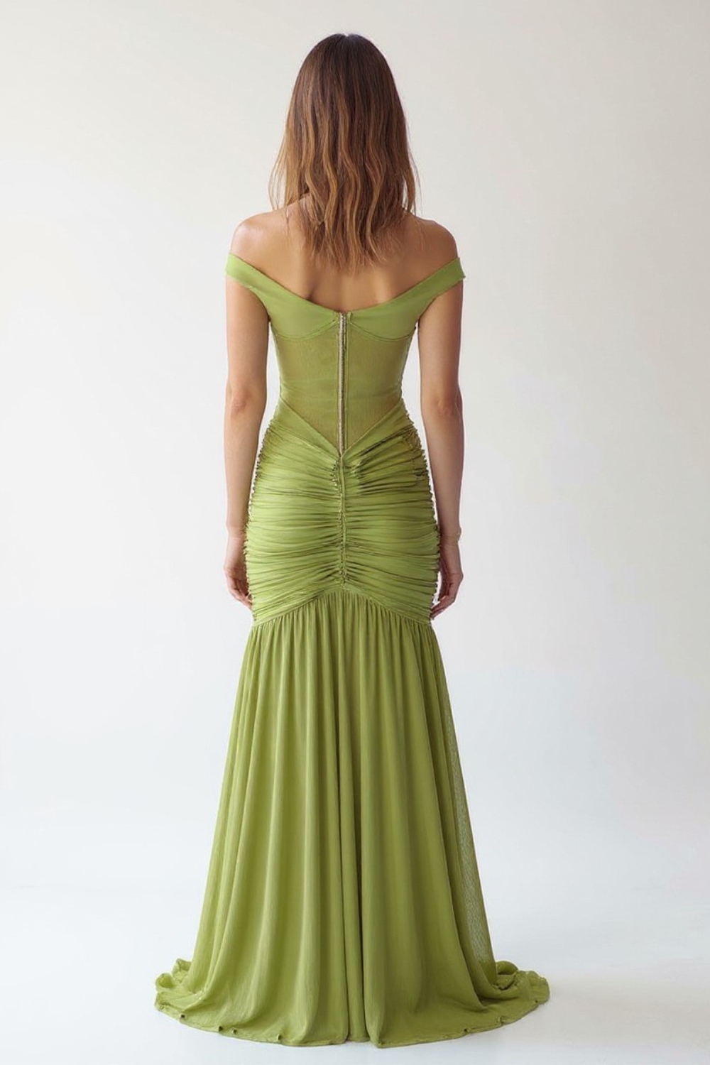 Robe Longue Femme | Épaules Dénudées | Fente Élégante Fluide