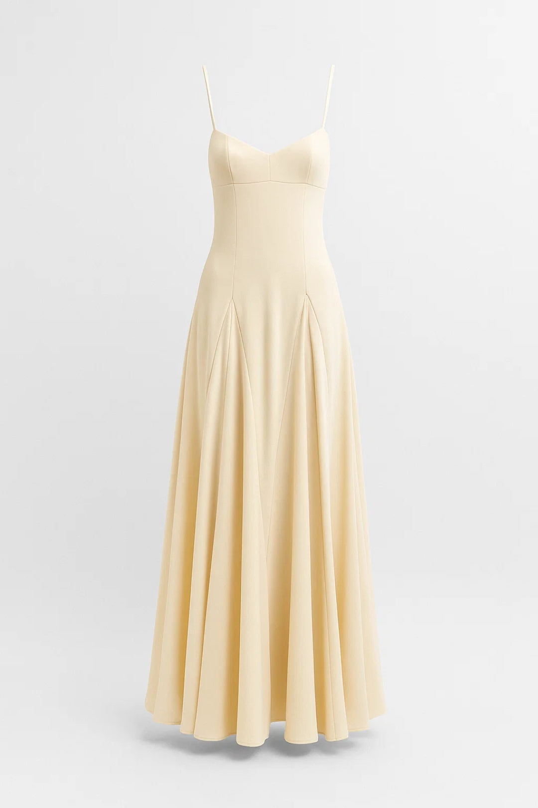 Robe Longue Évasée | Bretelles Fines | Fluide et Élégante
